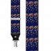 Bretele barbati personalizate, tematic Craciun, design Christmas Gold Star